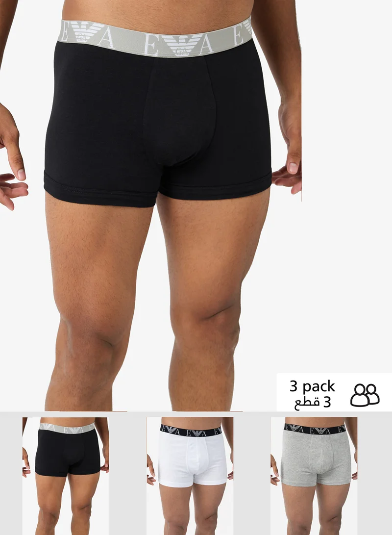 3 Pack Of Logo Boxers